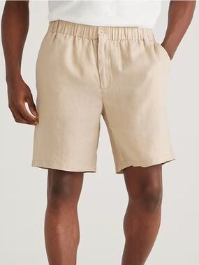 NWT Quince Men’s 100% European Linen Driftwood Shorts 9" Large
